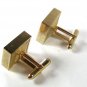Vintage Goldtone & Topaz Rhinestone Cufflinks Unbranded 42116