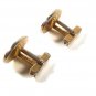 Vintage Gold Tone & White Cufflinks By SWANK 52016