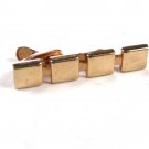 1960's 4 Squares Goldtone Tie Clasp by HICKOK U.S.A. 101615