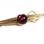 Mid Century Goldtone & Red Tie Clasp by SWANK.101615
