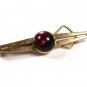 Mid Century Goldtone & Red Tie Clasp by SWANK.101615
