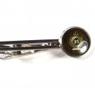 Vintage Silvertone & Black 25 Years Tie Clasp Unbranded 42116