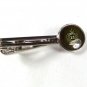 Vintage Silvertone & Black 25 Years Tie Clasp Unbranded 42116