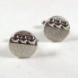Vintage Silver Tone Round Cufflinks By SWANK 52116
