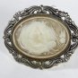 Vintage Silvertone &  Molded Plastic ? Cameo Lady Brooch Unbranded 91215