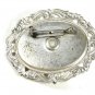 Vintage Silvertone &  Molded Plastic ? Cameo Lady Brooch Unbranded 91215