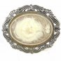 Vintage Silvertone &  Molded Plastic ? Cameo Lady Brooch Unbranded 91215