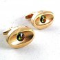 Vintage Goldtone & Sparkly Watermelon Cufflinks By SARAH COVENTRY 81817