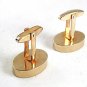 Vintage Goldtone & Sparkly Watermelon Cufflinks By SARAH COVENTRY 81817