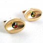 Vintage Goldtone & Sparkly Watermelon Cufflinks By SARAH COVENTRY 81817