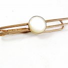 Art Deco Goldtone & Mother of Pearl Tie Clasp 31517