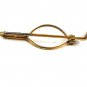 Mid Century Modern Goldtone & Silvertone Golf Club  Tie Clasp By SWANK 41317