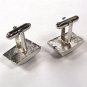 Silver Tone & Black Cufflinks by S 111615