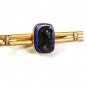 1930's - 50's Goldtone Blue Black Greek Warrior Tie Clasp By HICKOK USA 31517