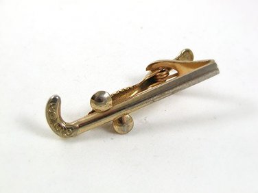 1950's - 1960's Hockey Stick & 2 Balls Tie Clasp 32017