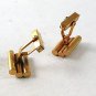 Vintage Ridged Gold Tone Cufflinks 102616