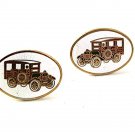 1970's Woody Station Wagon Automobile Cufflinks By AVON 111516