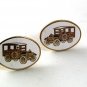 1970's Woody Station Wagon Automobile Cufflinks By AVON 111516