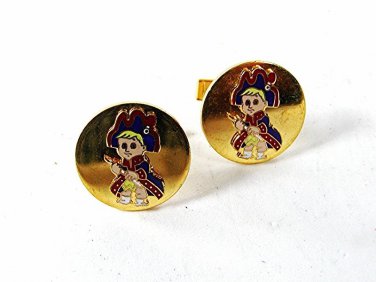 Vintage Revolutionary Boy Flute Player Cufflinks PAT 2974381 81916