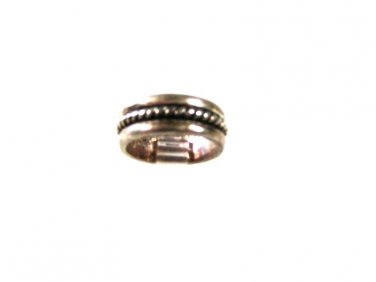 Vintage Silver Tone Band Ring Sz 6 1/2 Unbranded 53116