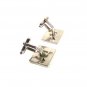 Vintage Silver Tone Mid Century Modern Cufflinks By SWANK 53116