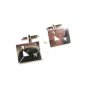 Vintage Silver Tone Mid Century Modern Cufflinks By SWANK 53116