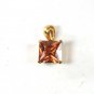 Small Gold Tone & Orange Colored Glass ?? Pendant 8416