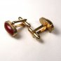 1960's Reddish Pink Goldtone Cufflinks Unbranded 102715