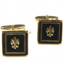 Black & Goldtone Dressy Cufflinks Unbranded 101515