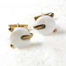 Goldtone & White Plastic Cufflinks Unbranded 32616