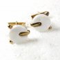 Goldtone & White Plastic Cufflinks Unbranded 32616