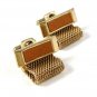 1970's Gold Tone Wrap Around Cufflinks By HICKOK USA 111416