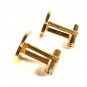 Goldtone & Black Sea Horse Cufflinks By HICKOK USA 42116