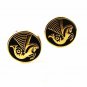 Goldtone & Black Sea Horse Cufflinks By HICKOK USA 42116