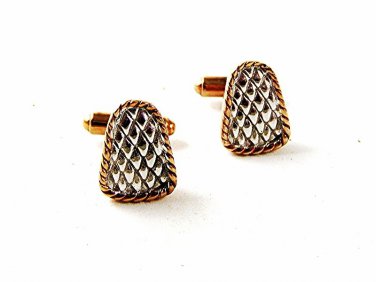 Vintage Gold Tone & Silver Tone Cufflinks By HICKOK USA 121616