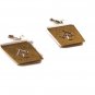 Gold Tone & Silver Tone Initial R Cufflinks by HICKOK U.S.A. 12515