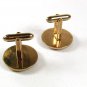 Goldtone & Green Jadite Cufflinks By LAMODE KARATCLAD 4716