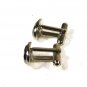 Vintage Dressy Hematite Silver Tone Cufflinks Unbranded 122315