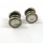 Art Deco Silvertone Mother of Pearl SNAP LINK Cufflinks By LION BRAND 31017