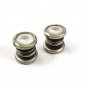 Art Deco Silvertone Mother of Pearl SNAP LINK Cufflinks By LION BRAND 31017