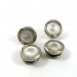 Art Deco Silvertone Mother of Pearl SNAP LINK Cufflinks By LION BRAND 31017