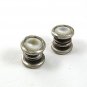 Art Deco Silvertone Mother of Pearl SNAP LINK Cufflinks By LION BRAND 31017