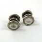 Art Deco Silvertone Mother of Pearl SNAP LINK Cufflinks By LION BRAND 31017