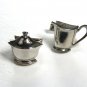 Silver Tone Creamer & Sugar Bowl Cufflinks Unbranded 102915