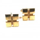 Gold Tone Big Square 4 Little Squares Cufflinks by HICKOK U.S.A. 111615