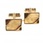 1950's Gold Tone & Whitish Light Brown Lucite Cufflinks by SWANK 12415