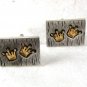 1970's Gold Tone Crowns Silver Tone Cufflinks Unbranded 11816