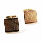 Vintage Gold Tone Square Dress Cufflinks By SWANK 51716