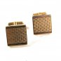 Vintage Gold Tone Square Dress Cufflinks By SWANK 51716