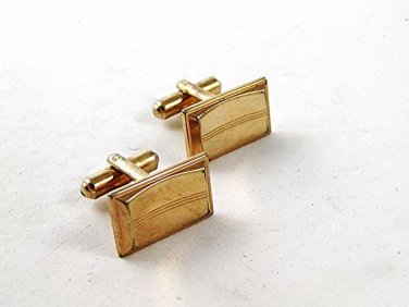 Vintage Gold Tone Cufflinks By HICKOK USA 92916